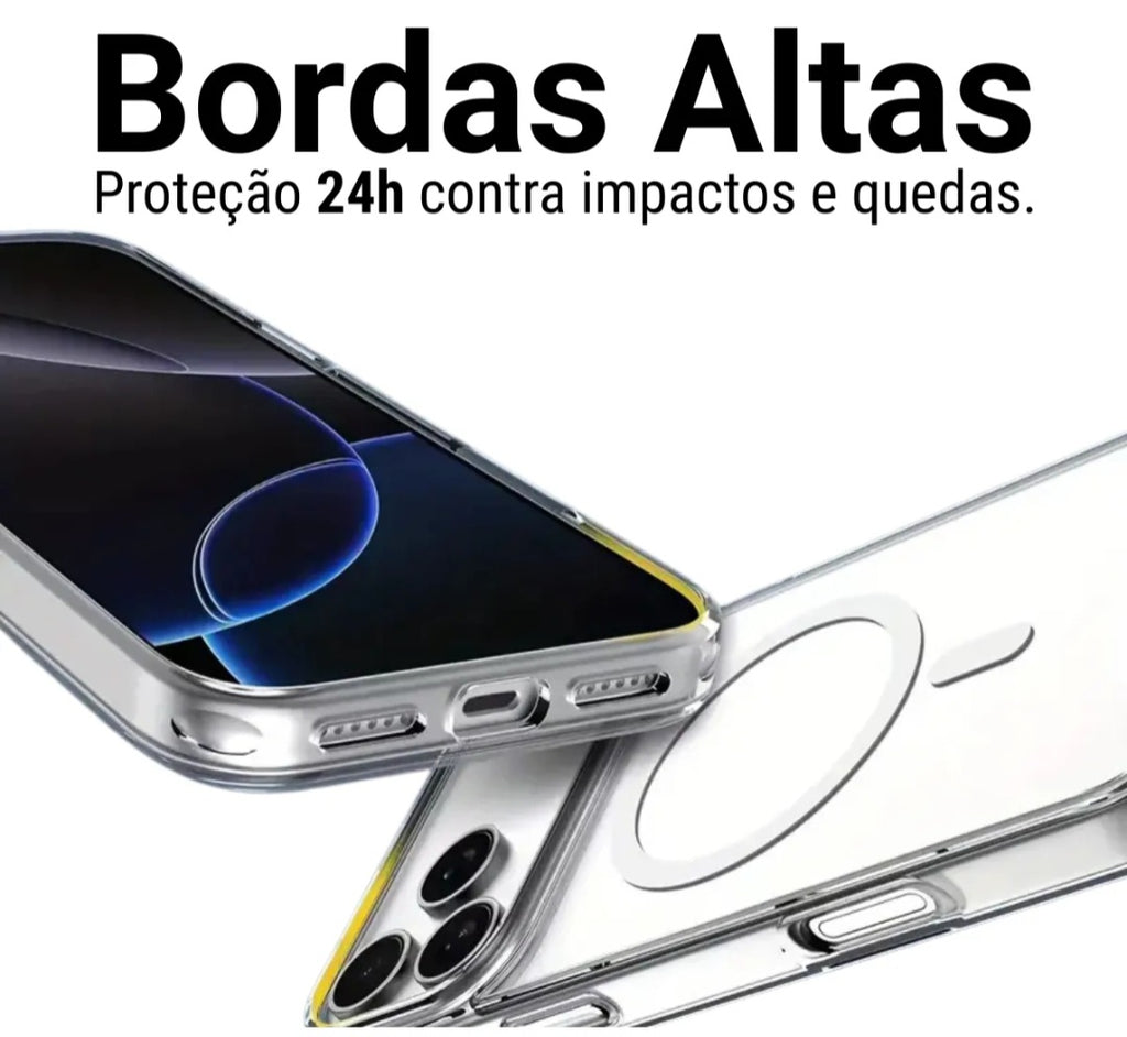 Capa Magsafe Resistente + Carregador Magsafe Para iPhone 17
